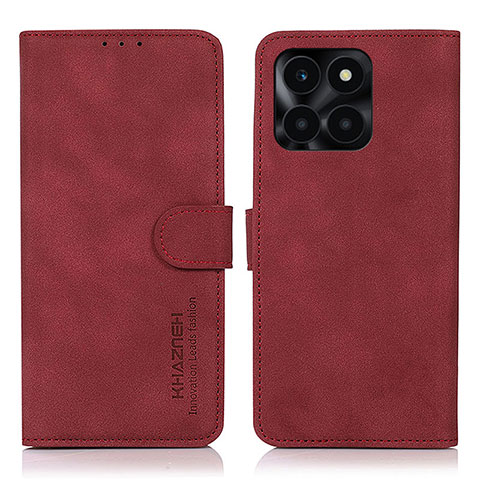 Handytasche Stand Schutzhülle Flip Leder Hülle D01Y für Huawei Honor X6a Rot