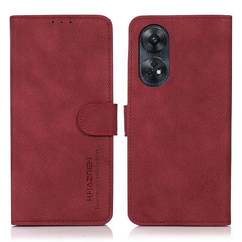 Handytasche Stand Schutzhülle Flip Leder Hülle D01Y für Oppo Reno8 T 4G Rot