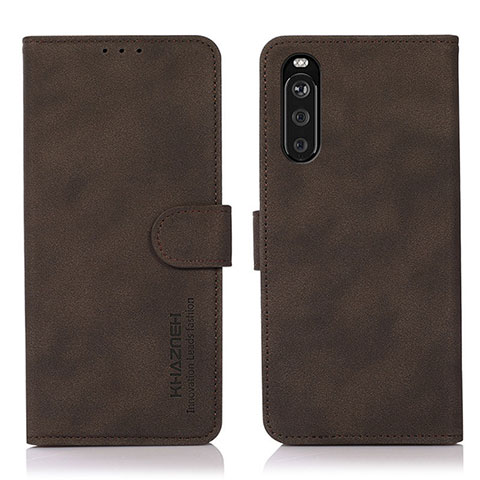 Handytasche Stand Schutzhülle Flip Leder Hülle D01Y für Sony Xperia 10 III Braun