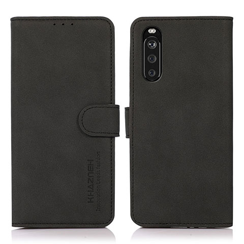 Handytasche Stand Schutzhülle Flip Leder Hülle D01Y für Sony Xperia 10 III Schwarz