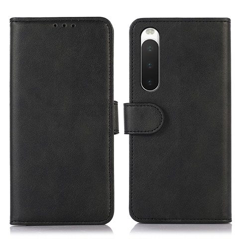 Handytasche Stand Schutzhülle Flip Leder Hülle D01Y für Sony Xperia 10 IV Schwarz