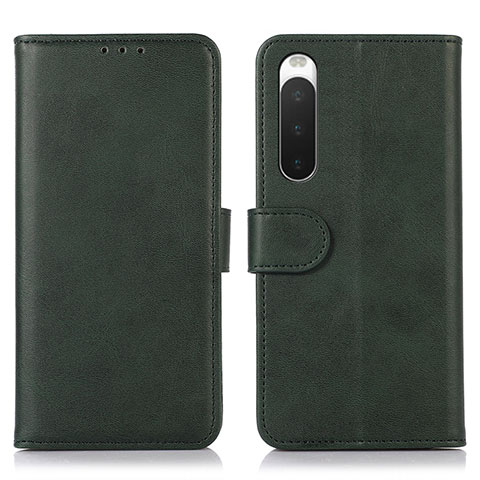 Handytasche Stand Schutzhülle Flip Leder Hülle D01Y für Sony Xperia 10 IV SO-52C Grün