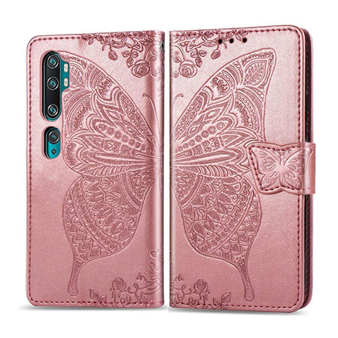 Handytasche Stand Schutzhülle Flip Leder Hülle D02 für Xiaomi Mi Note 10 Pro Rosegold