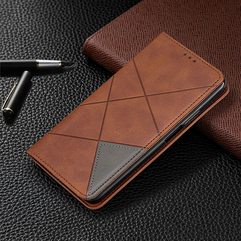 Handytasche Stand Schutzhülle Flip Leder Hülle D03 für Xiaomi Mi Note 10 Braun