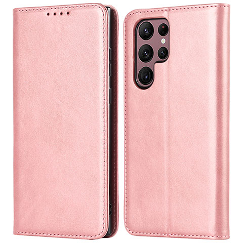 Handytasche Stand Schutzhülle Flip Leder Hülle D03T für Samsung Galaxy S21 Ultra 5G Rosa