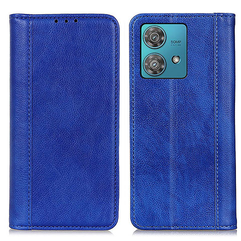 Handytasche Stand Schutzhülle Flip Leder Hülle D03Y für Motorola Moto Edge 40 Neo 5G Blau