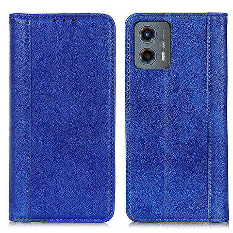 Handytasche Stand Schutzhülle Flip Leder Hülle D03Y für Motorola Moto G 5G (2023) Blau