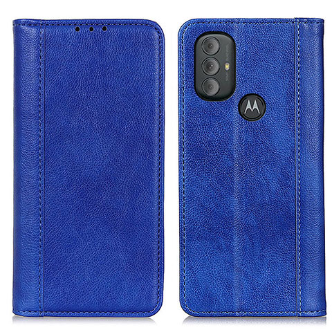 Handytasche Stand Schutzhülle Flip Leder Hülle D03Y für Motorola Moto G Play (2023) Blau