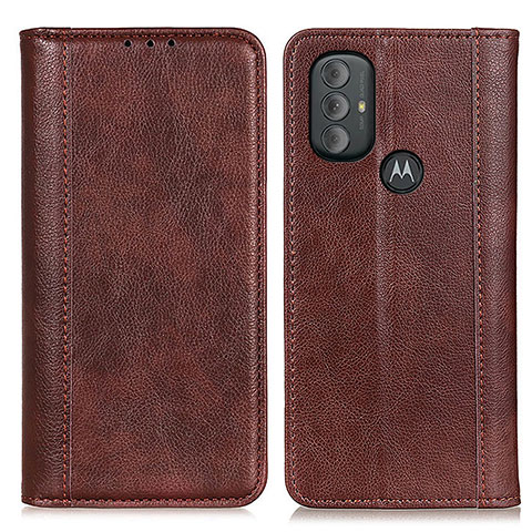 Handytasche Stand Schutzhülle Flip Leder Hülle D03Y für Motorola Moto G Play (2023) Braun