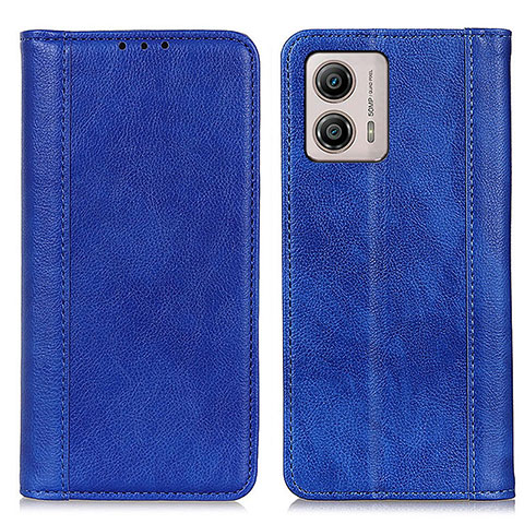 Handytasche Stand Schutzhülle Flip Leder Hülle D03Y für Motorola Moto G53j 5G Blau