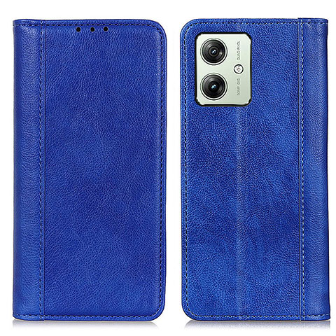 Handytasche Stand Schutzhülle Flip Leder Hülle D03Y für Motorola Moto G54 5G Blau