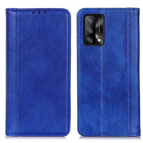 Handytasche Stand Schutzhülle Flip Leder Hülle D03Y für Oppo F19 Blau