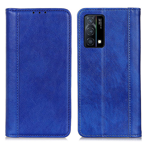 Handytasche Stand Schutzhülle Flip Leder Hülle D03Y für Oppo K9 5G Blau