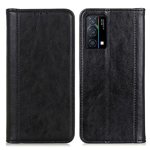 Handytasche Stand Schutzhülle Flip Leder Hülle D03Y für Oppo K9 5G Schwarz