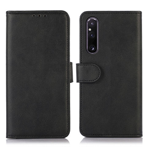 Handytasche Stand Schutzhülle Flip Leder Hülle D03Y für Sony Xperia 1 V Schwarz