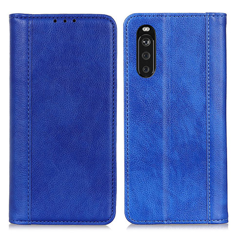 Handytasche Stand Schutzhülle Flip Leder Hülle D03Y für Sony Xperia 10 III Lite Blau