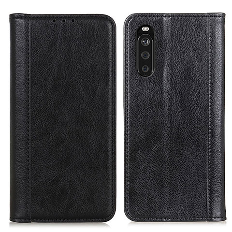 Handytasche Stand Schutzhülle Flip Leder Hülle D03Y für Sony Xperia 10 III SOG04 Schwarz