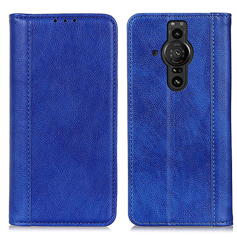 Handytasche Stand Schutzhülle Flip Leder Hülle D03Y für Sony Xperia PRO-I Blau