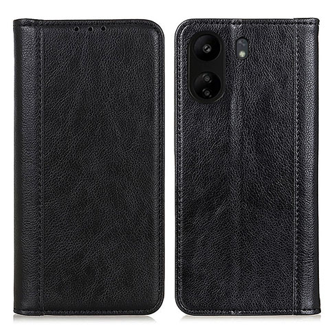 Handytasche Stand Schutzhülle Flip Leder Hülle D03Y für Xiaomi Poco C65 Schwarz