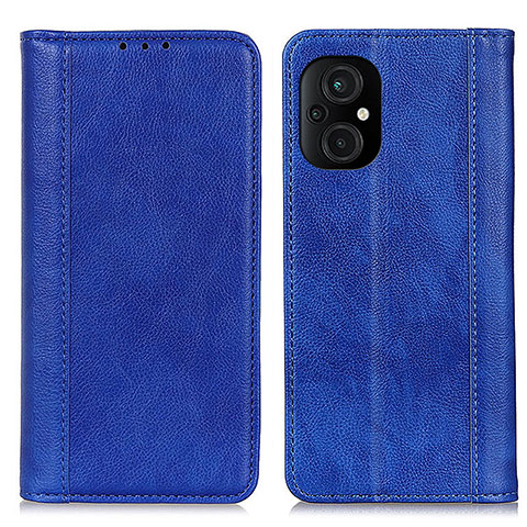 Handytasche Stand Schutzhülle Flip Leder Hülle D03Y für Xiaomi Poco M5 4G Blau