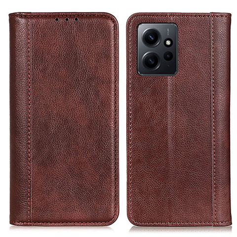 Handytasche Stand Schutzhülle Flip Leder Hülle D03Y für Xiaomi Redmi Note 12 4G Braun