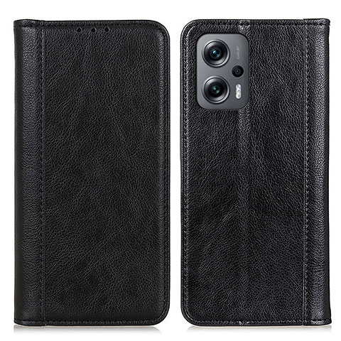 Handytasche Stand Schutzhülle Flip Leder Hülle D03Y für Xiaomi Redmi Note 12 Turbo 5G Schwarz