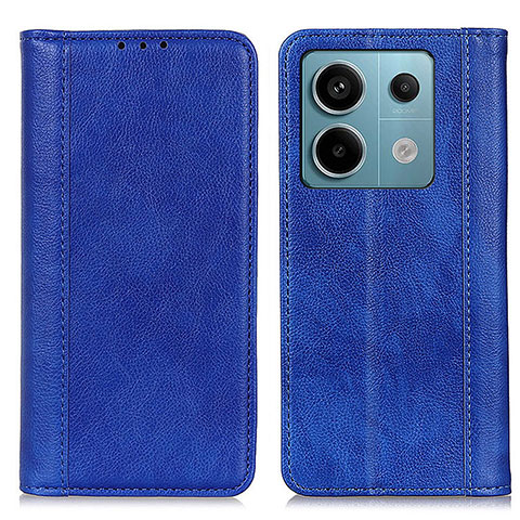 Handytasche Stand Schutzhülle Flip Leder Hülle D03Y für Xiaomi Redmi Note 13 Pro 5G Blau