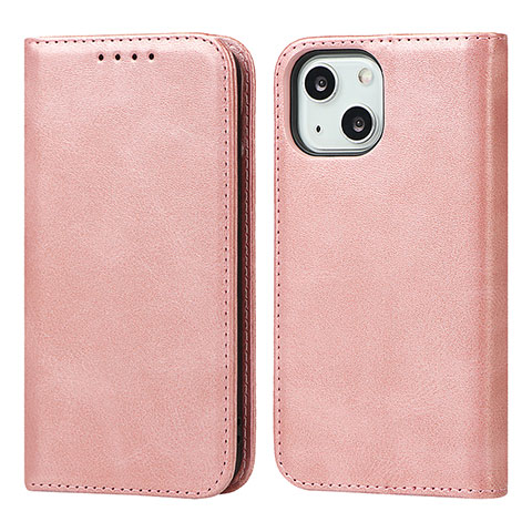 Handytasche Stand Schutzhülle Flip Leder Hülle D04T für Apple iPhone 14 Rosa