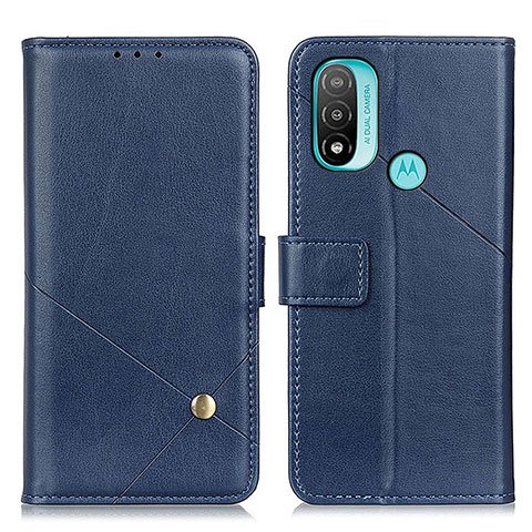 Handytasche Stand Schutzhülle Flip Leder Hülle D04Y für Motorola Moto E40 Blau