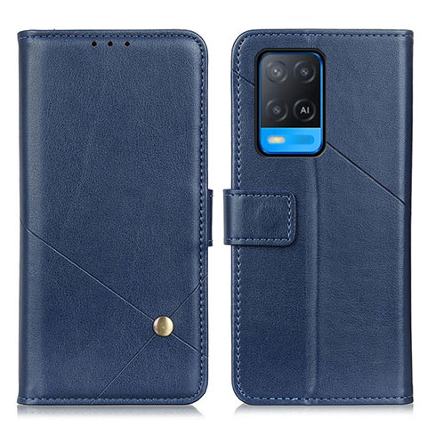 Handytasche Stand Schutzhülle Flip Leder Hülle D04Y für Oppo A54 4G Blau