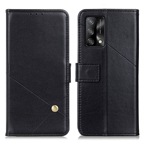 Handytasche Stand Schutzhülle Flip Leder Hülle D04Y für Oppo A74 4G Schwarz