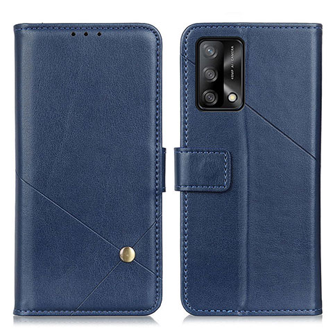 Handytasche Stand Schutzhülle Flip Leder Hülle D04Y für Oppo F19 Blau