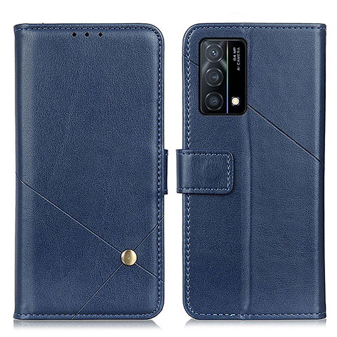 Handytasche Stand Schutzhülle Flip Leder Hülle D04Y für Oppo K9 5G Blau