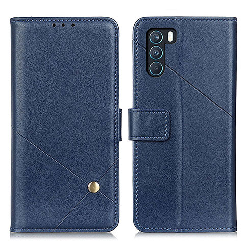 Handytasche Stand Schutzhülle Flip Leder Hülle D04Y für Oppo K9 Pro 5G Blau