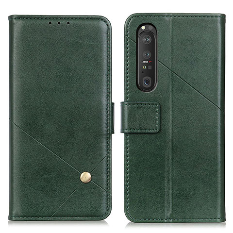 Handytasche Stand Schutzhülle Flip Leder Hülle D04Y für Sony Xperia 1 III Grün