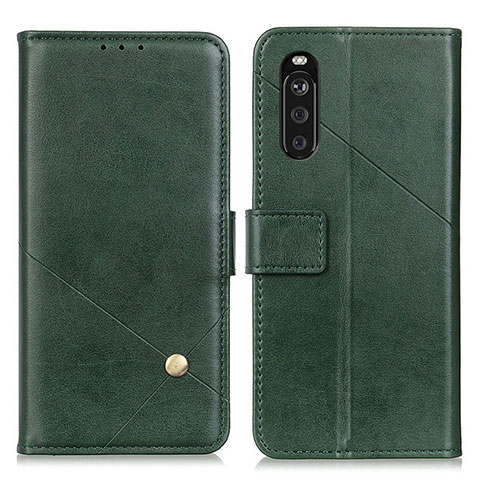 Handytasche Stand Schutzhülle Flip Leder Hülle D04Y für Sony Xperia 10 III Grün