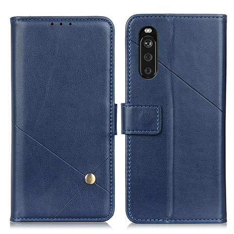 Handytasche Stand Schutzhülle Flip Leder Hülle D04Y für Sony Xperia 10 III Lite Blau