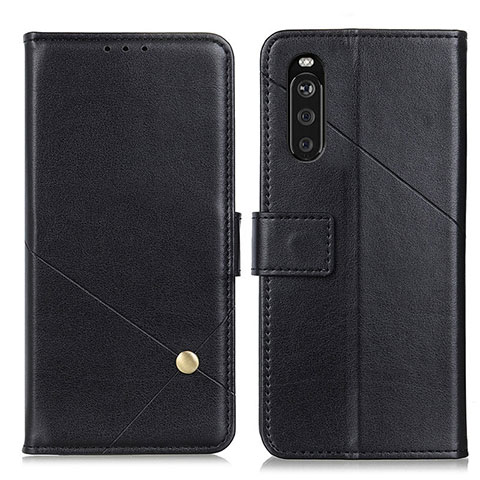 Handytasche Stand Schutzhülle Flip Leder Hülle D04Y für Sony Xperia 10 III Lite Schwarz