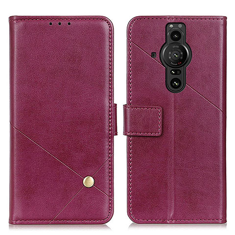 Handytasche Stand Schutzhülle Flip Leder Hülle D04Y für Sony Xperia PRO-I Violett