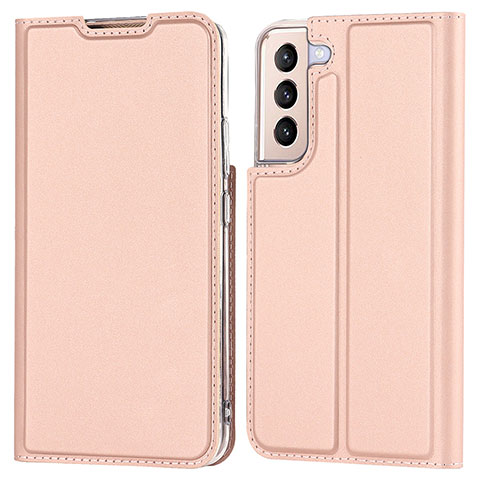 Handytasche Stand Schutzhülle Flip Leder Hülle D05T für Samsung Galaxy S21 Plus 5G Rosegold