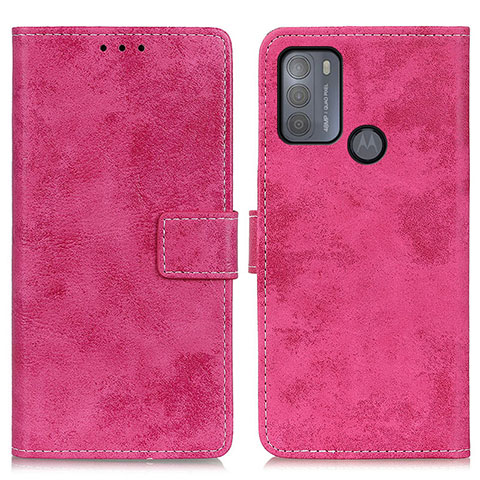 Handytasche Stand Schutzhülle Flip Leder Hülle D05Y für Motorola Moto G50 Pink