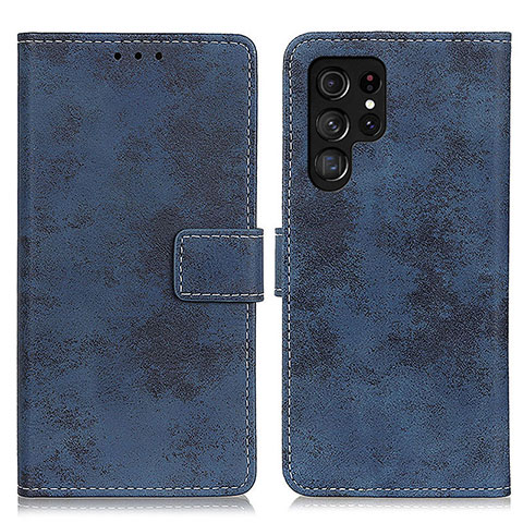 Handytasche Stand Schutzhülle Flip Leder Hülle D05Y für Samsung Galaxy S21 Ultra 5G Blau