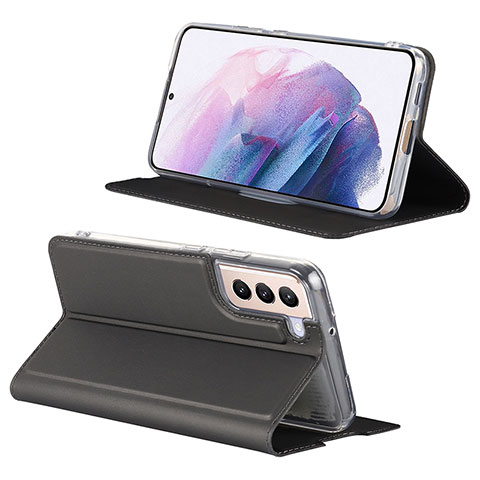 Handytasche Stand Schutzhülle Flip Leder Hülle D06T für Samsung Galaxy S22 Plus 5G Schwarz