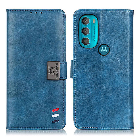 Handytasche Stand Schutzhülle Flip Leder Hülle D06Y für Motorola Moto G71 5G Blau