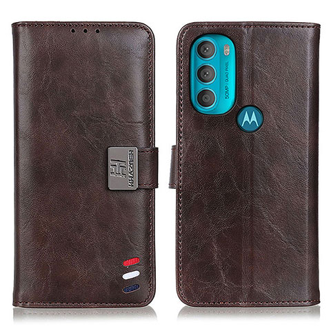 Handytasche Stand Schutzhülle Flip Leder Hülle D06Y für Motorola Moto G71 5G Braun