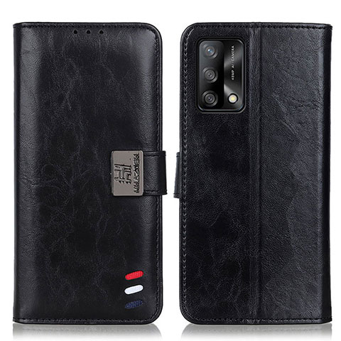 Handytasche Stand Schutzhülle Flip Leder Hülle D06Y für Oppo A74 4G Schwarz