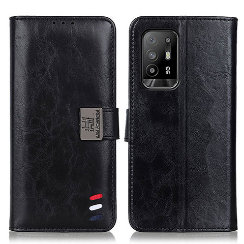 Handytasche Stand Schutzhülle Flip Leder Hülle D06Y für Oppo A94 5G Schwarz