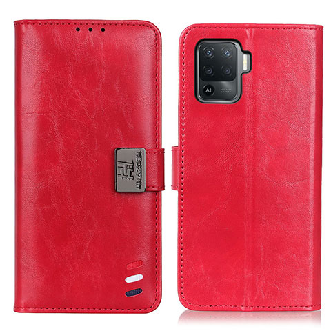 Handytasche Stand Schutzhülle Flip Leder Hülle D06Y für Oppo Reno5 F Rot