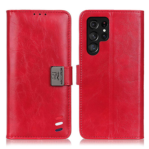 Handytasche Stand Schutzhülle Flip Leder Hülle D06Y für Samsung Galaxy S23 Ultra 5G Rot