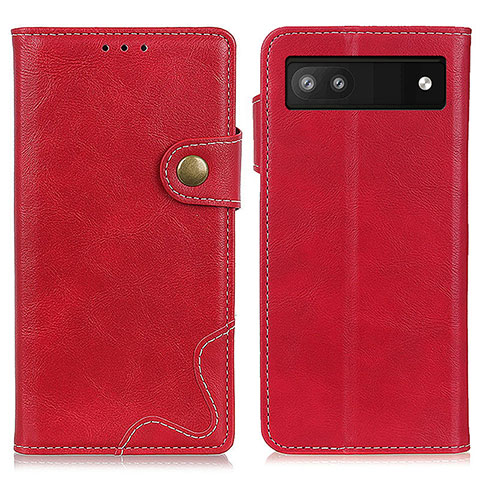 Handytasche Stand Schutzhülle Flip Leder Hülle D07Y für Google Pixel 7a 5G Rot